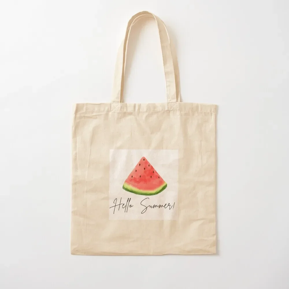 

Hello Summer Watermelon Tote Bag canvas shopping bag Shopper bag large tote women