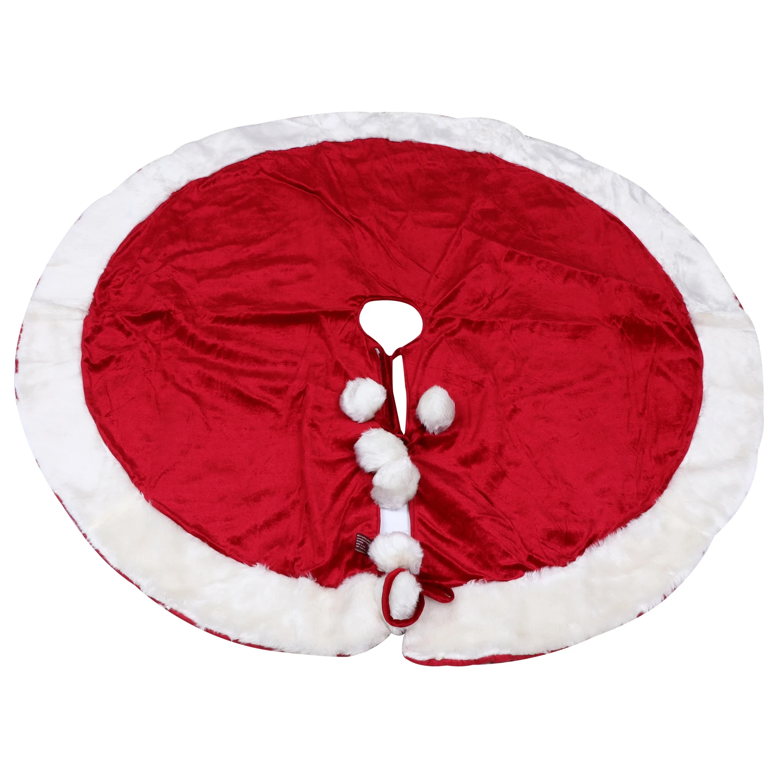 

Christmas Red Modern Holiday Decor Classic Xmas Ornament Christmas Tree Apron Tree Needle Protection Floor Mat