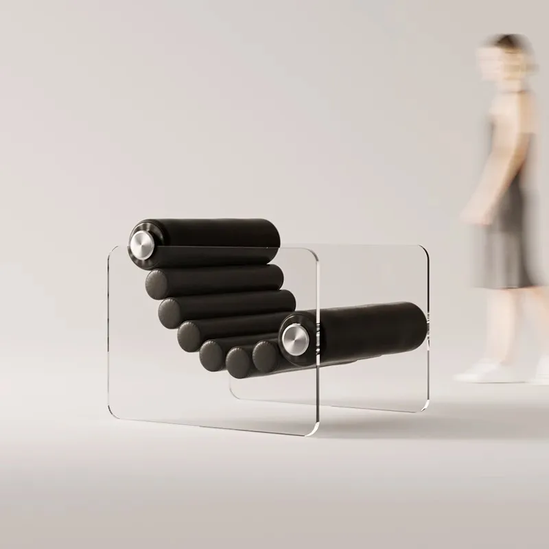 

Transparent acrylic living room casual single sofa chair