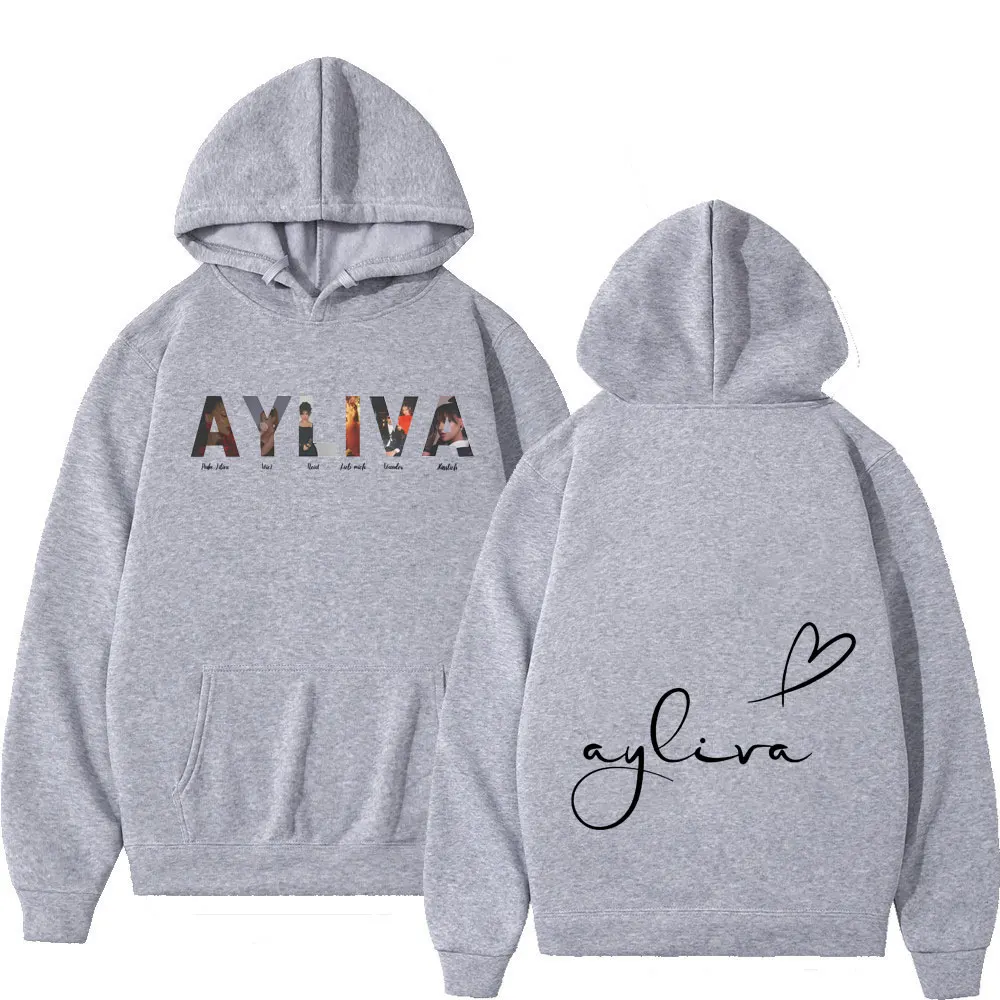 Sänger Ayliva Tour 2025, doppelseitiger Druck-Hoodie, Herren- und Damenmode, Kleidung, lässige Hoodies, Winter-Fleece-Ästhetik-Pullover