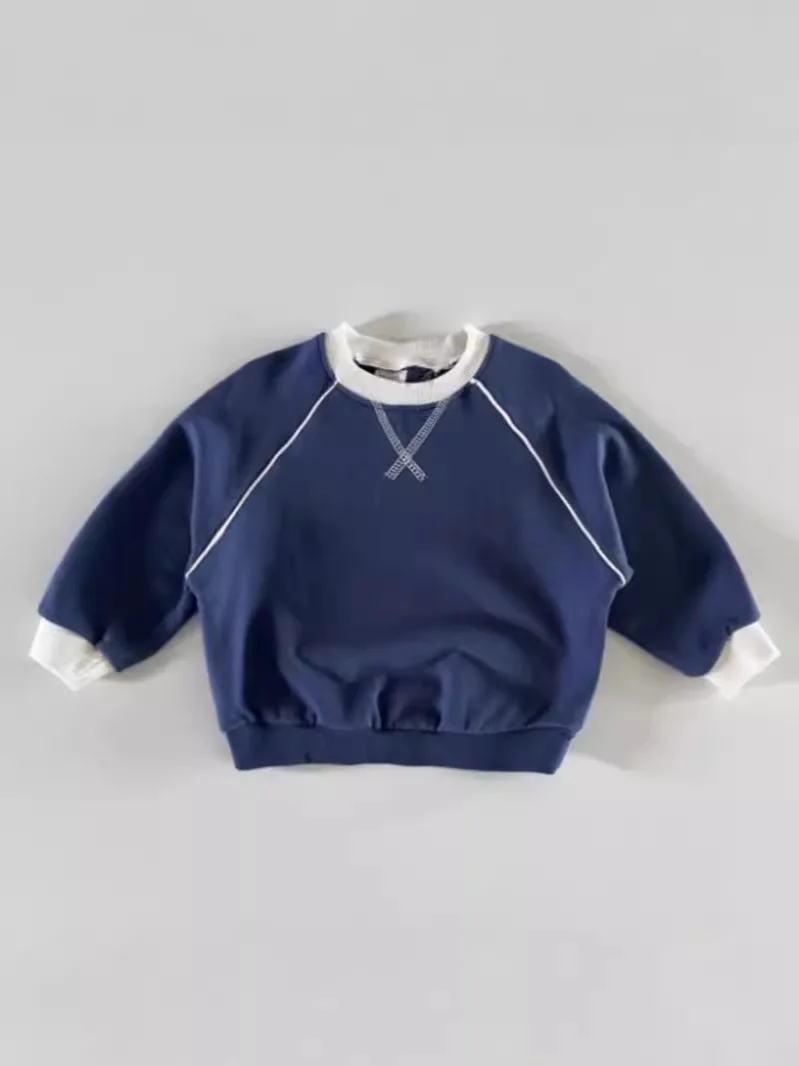 2025 herbst Neue Baby Langarm Kleidung Set Jungen Mädchen Casual Sweatshirt + Hosen 2 stücke Anzug Solide Kinder Kleinkind lose Outfits
