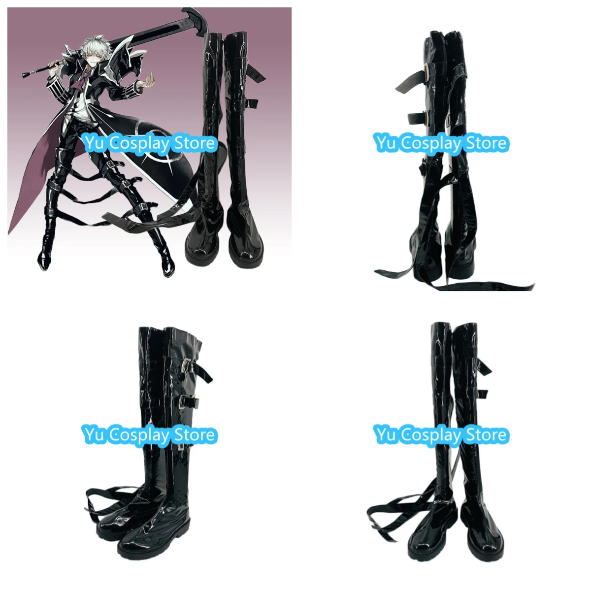 

Обувь и ботинки Fate Big Charles Henri Sanson для ролевых игр, для мужчин и женщин, реквизит для Хэллоуина и карнавальных вечеринок, с возможностью индивидуального заказа