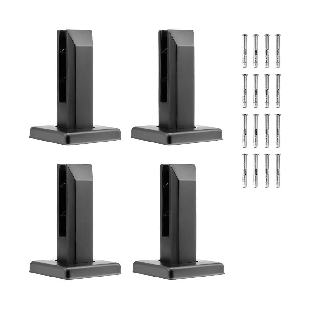 

Square Glass Railing Clamp Set Stainless Steel Brackets for 0 .31 to for 0 .47 Inch Tempered Glass Shelves Deck Garden for