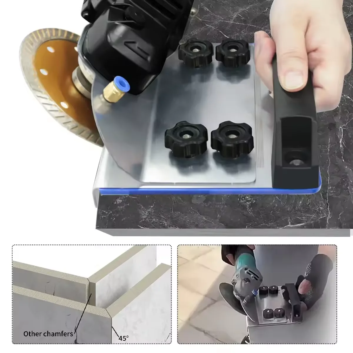 

Angle grinder tile chamfer portable 45 degree chamfering artifact bricklayer special portable chamfering artifact.