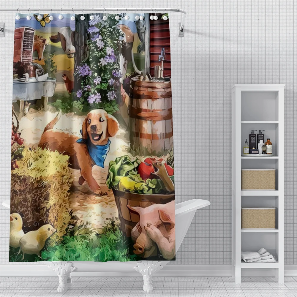 home shower Oil painting style curtains for bathroom waterproof fabric bathroom Curtains modern shower curtain 180x200 240x200