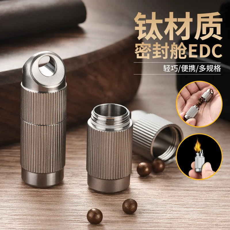 Pioneer ADC Outdoor Portable Titanium Alloy Sealed Cabin Outdoor Portable Multifunctional Lightweight EDC Lighter