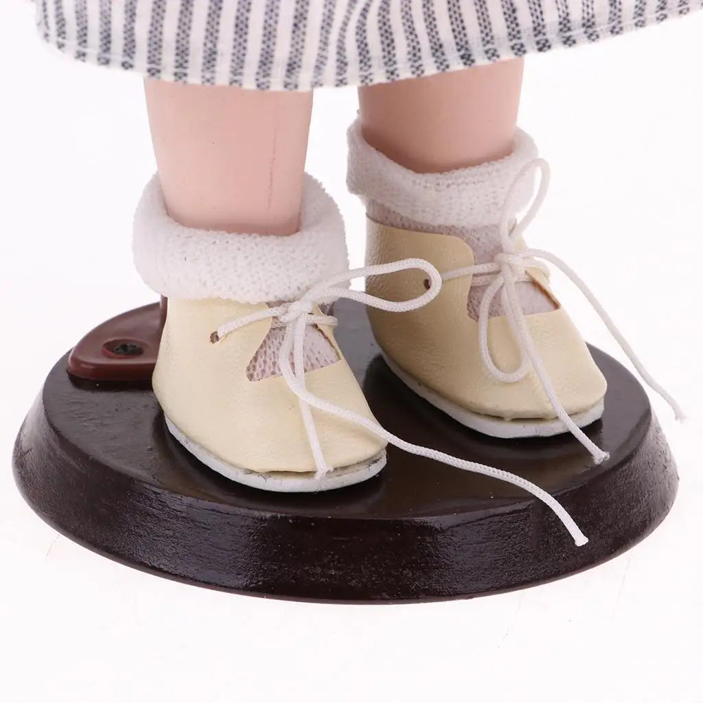 Porcelain Doll Collectibles Gray Color Premium Home Decor Ribbon Doll for Girls Display Shelf