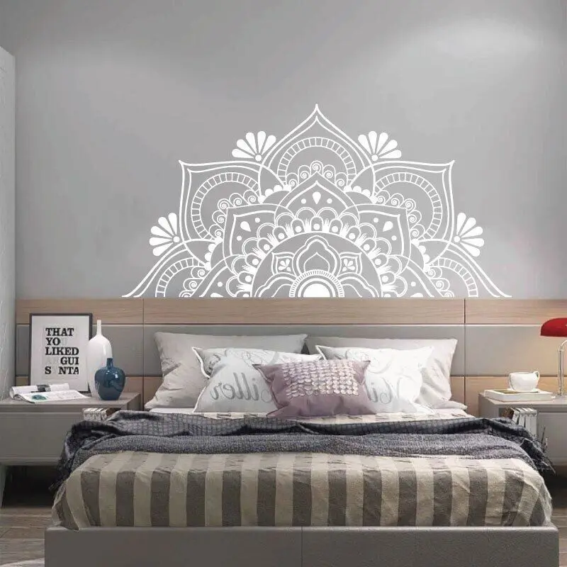 Mandala Dress Up Boho Style Naklejka ścienna Etniczna sztuka Indyjski buddyzm Klub jogi Dom Sypialnia Dekoracja drzwi Winylowa naklejka Prezent M2 — zdjęcie 5
