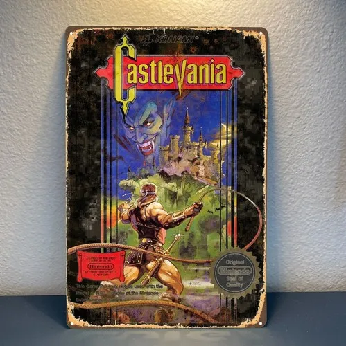 Castlevania Retro-Videospiel Metallposter Blechschild
