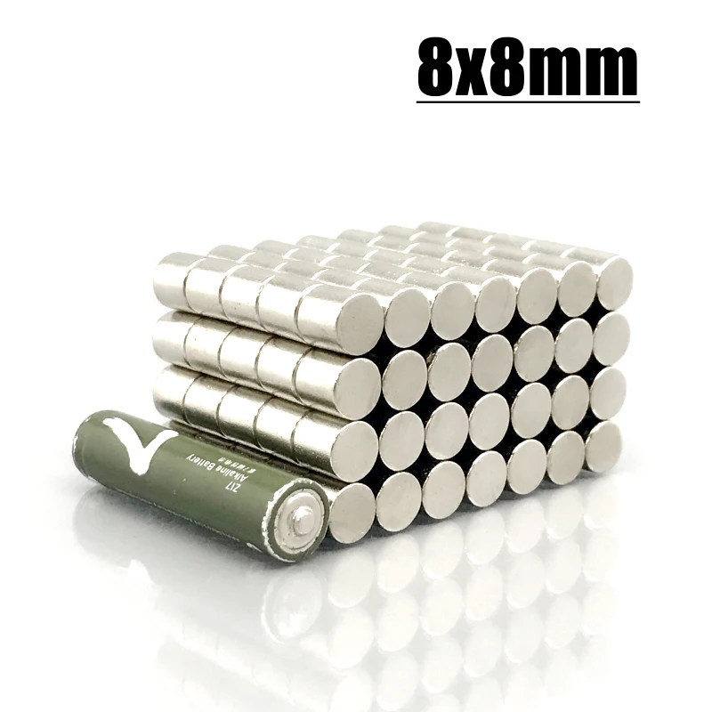 8*8mm Magnet 5-300pcs Neodymium Magnet N35 NdFeB Permanent Magnetic Imanes 8x8mm Magnet Accessory Fridge Magnets