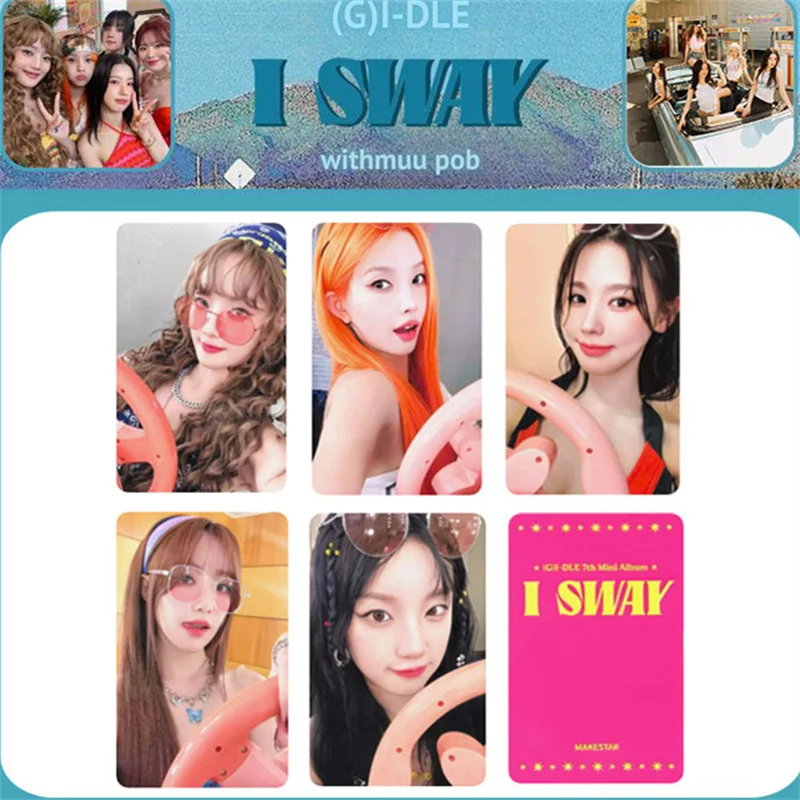 5 buah/set (G)I-DLE idola Album baru I SWAY Series Lomo Crads HD cetakan kartu foto YuQi MiYeon Minnie SoYeon ShuHua hadiah penggemar