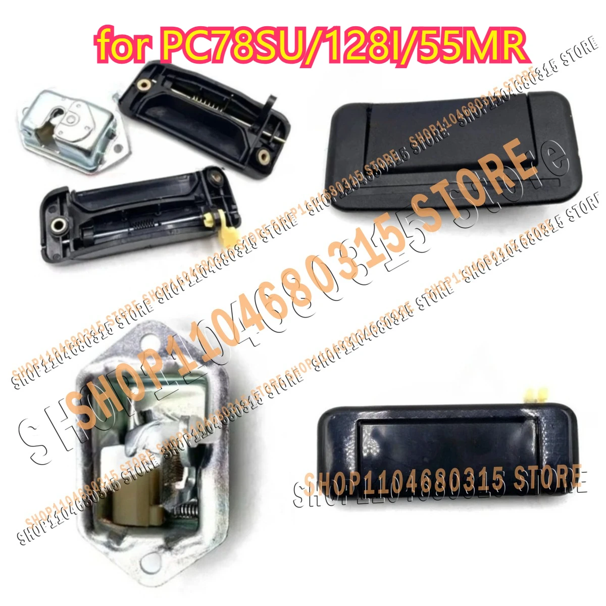 

High Quality Heavy Duty Cab Door Lock & Handle Assembly Replacement for Komatsu PC78SU/128I/55MR Series Excavators
