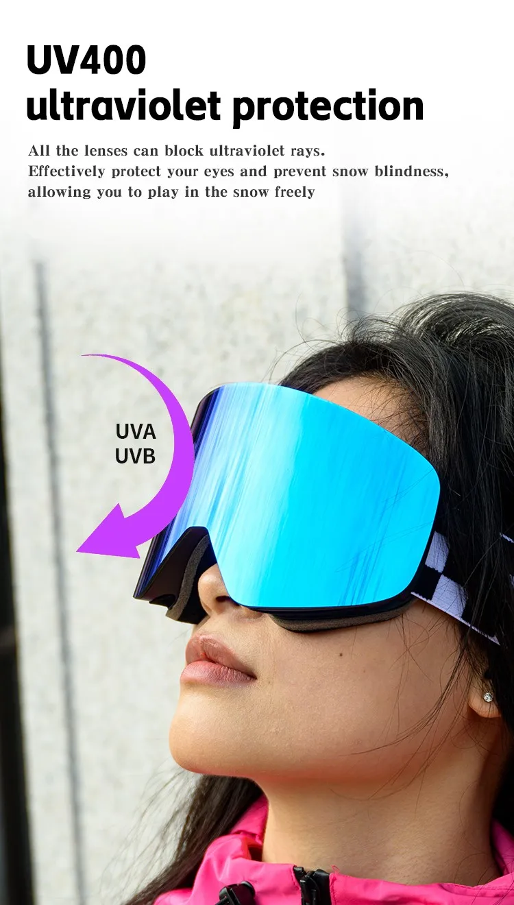 Karos Magnetische Skibrille Doppelschicht Anti-Beschlag UV400 Schutzbrille für Männer und Frauen Snowboard Schneemobil Wintersport-Brillen – Detail 10