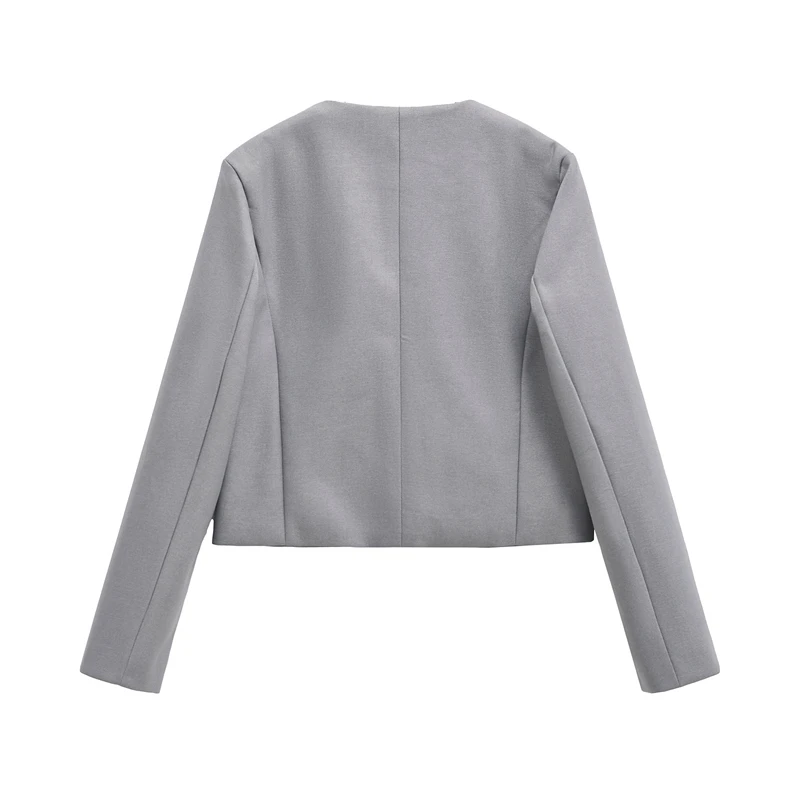 Keyanketian inverno novo blazer colheita feminino aviador jaqueta feminina em torno do pescoço único breasted topo feminino