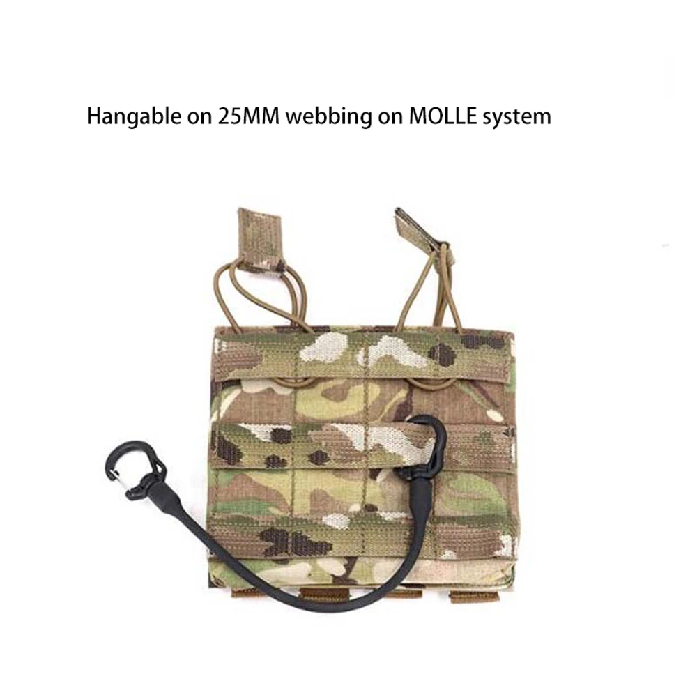 Esportes ao ar livre Elastic Double Head Gancho, Clipe chave, Outdoor Bag Molle Acessórios, Buckle Key Chain