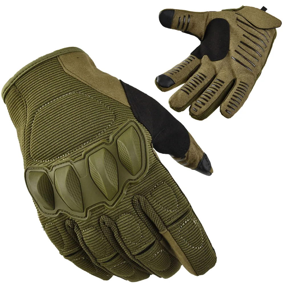 Full Finger Gloves Men's Outdoor Sports Biking Mountain Climbing Military Fans Non-Slip Wear-Resistant Protective Gloves
