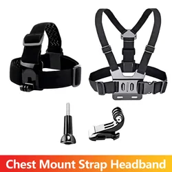 Chest Mount Strap Harness Body Holder Headband for GoPro 13 12 11 10 9 8 Insta360 SJCAM AKASO DJI Osmo Action Camera Accessories