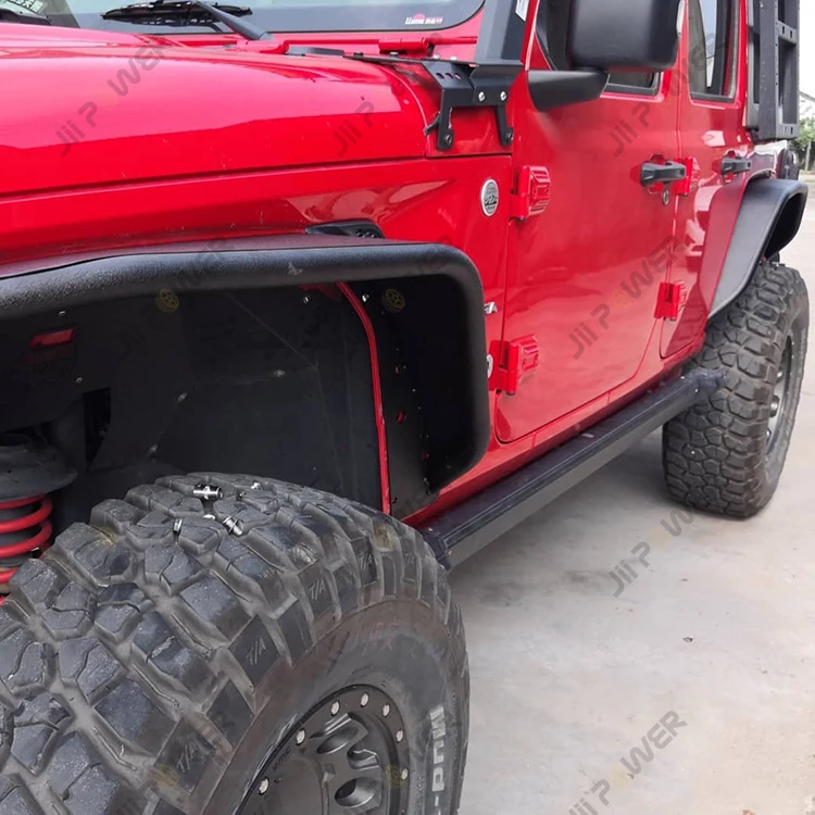 JP16 ODM Aluminum Black Tube Fender Flares for  Wrangler JT