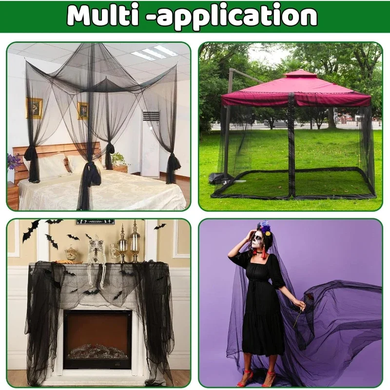 Gazebo Mosquito Netting High-density Breathable Outdoor Bug Screen Multi-purpose Net for Patio Balcony Garden Plant Protection