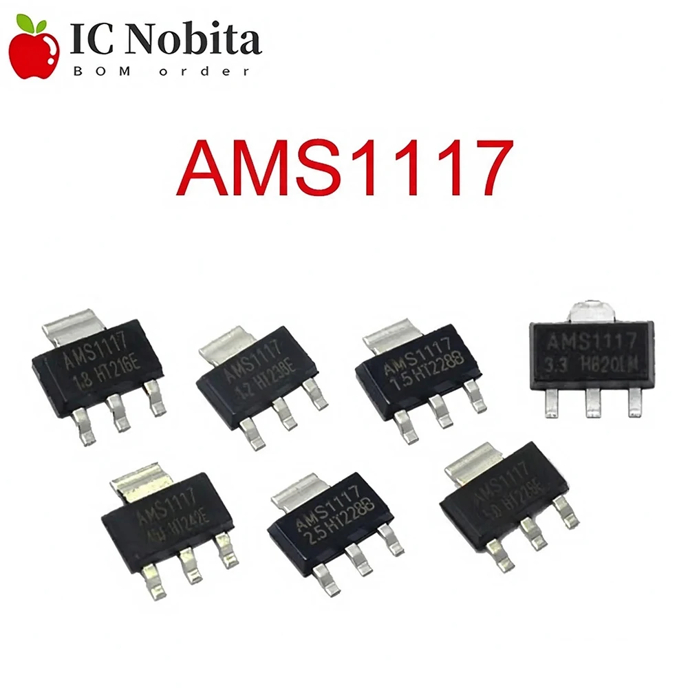 20PCS AMS1117 1.2V 1.5V 1.8V 2.5V 3.3V 5V ADJ LM11... - 1