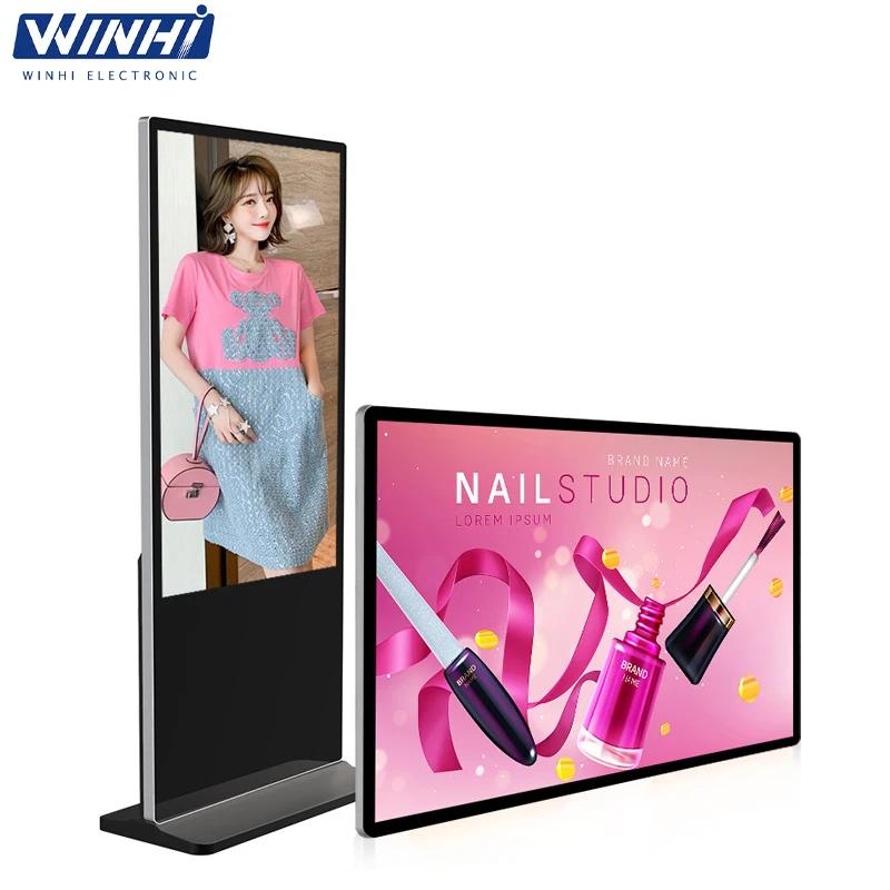 High-Definition Android Digital Signage Displays 19/22/32/43/49/55/65inch Wall-Mounted or Floor Standing Touch Screen Kiosks