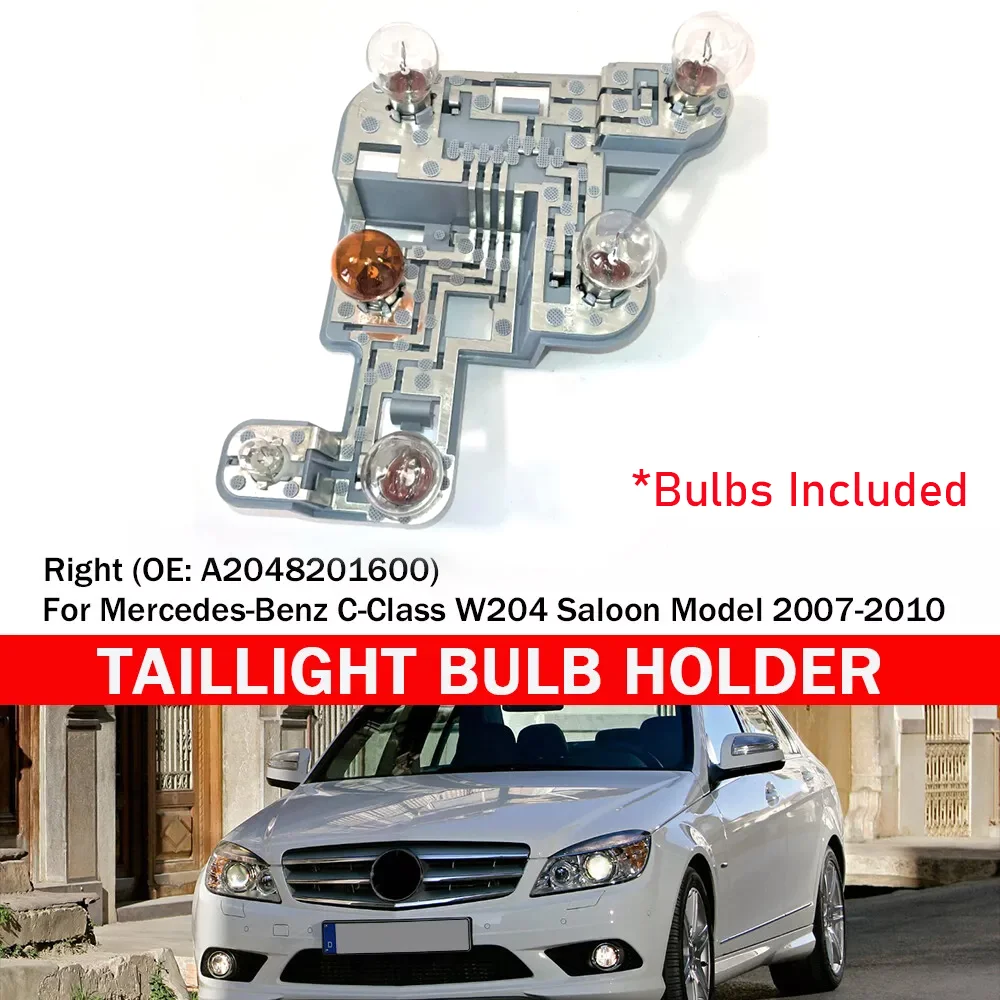 Rear Tail Light Circuit Board Socket Bulb (Including Connector And Wiring Harness) A2048201600 For Mercedes-Benz W204 C-Class