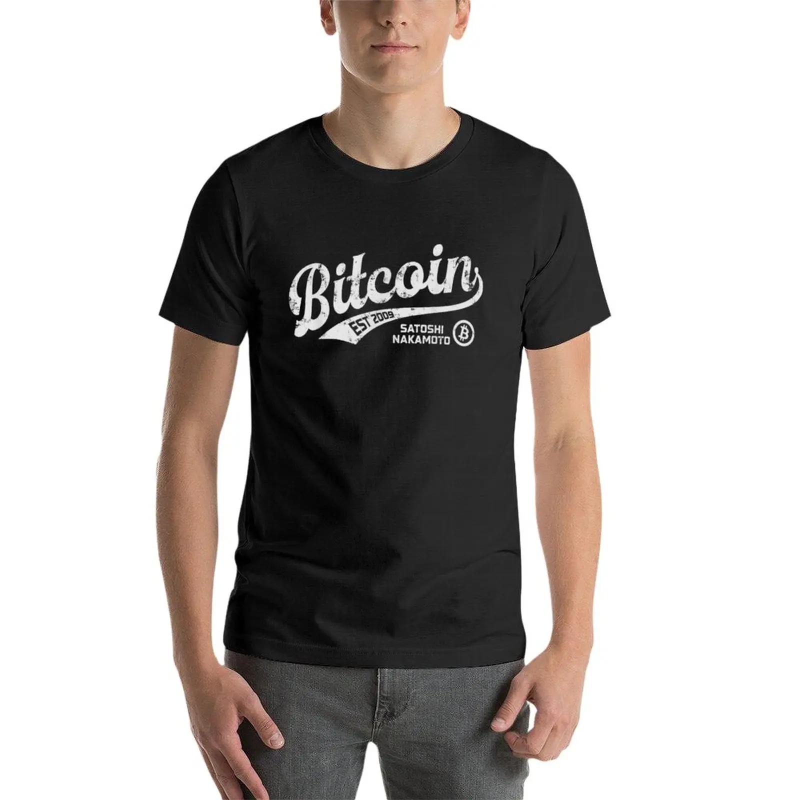 Bitcoin cryptocurrency Bitcoin BTC T-Shirt tops blanks new edition mens tall t shirts