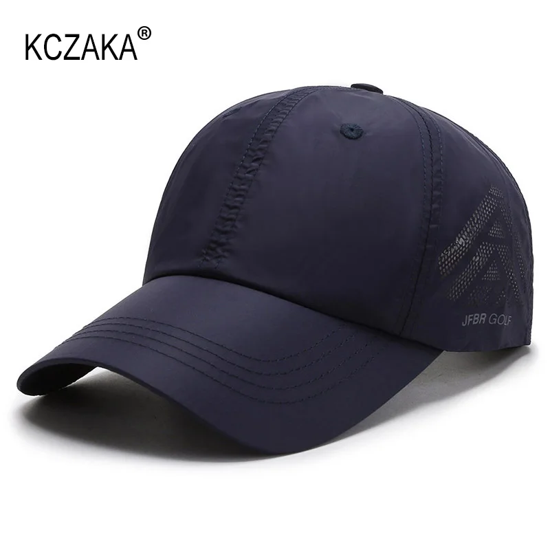 Men\'s Quick Dry Baseball Cap Summer Plain Color Snapback Caps Unisex Sports Ultra Thin Breathable Sun Hats Running Fishing Caps