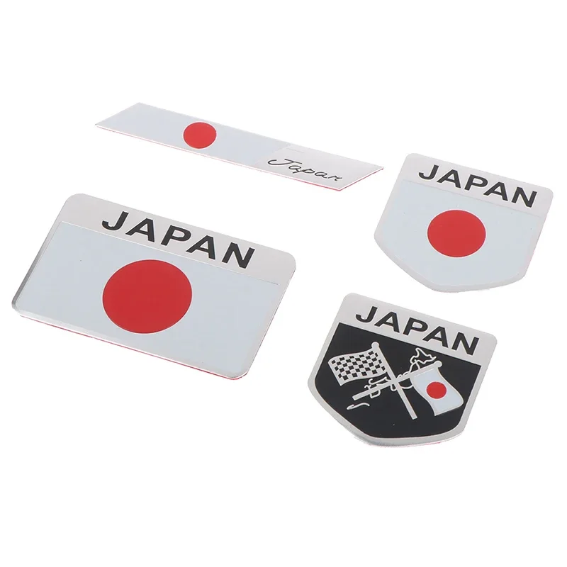 Japan Japanese Flag Shield Emblem Metal Badge Car Truck Motorcycle Body Bumper Garnish Styling Sticker