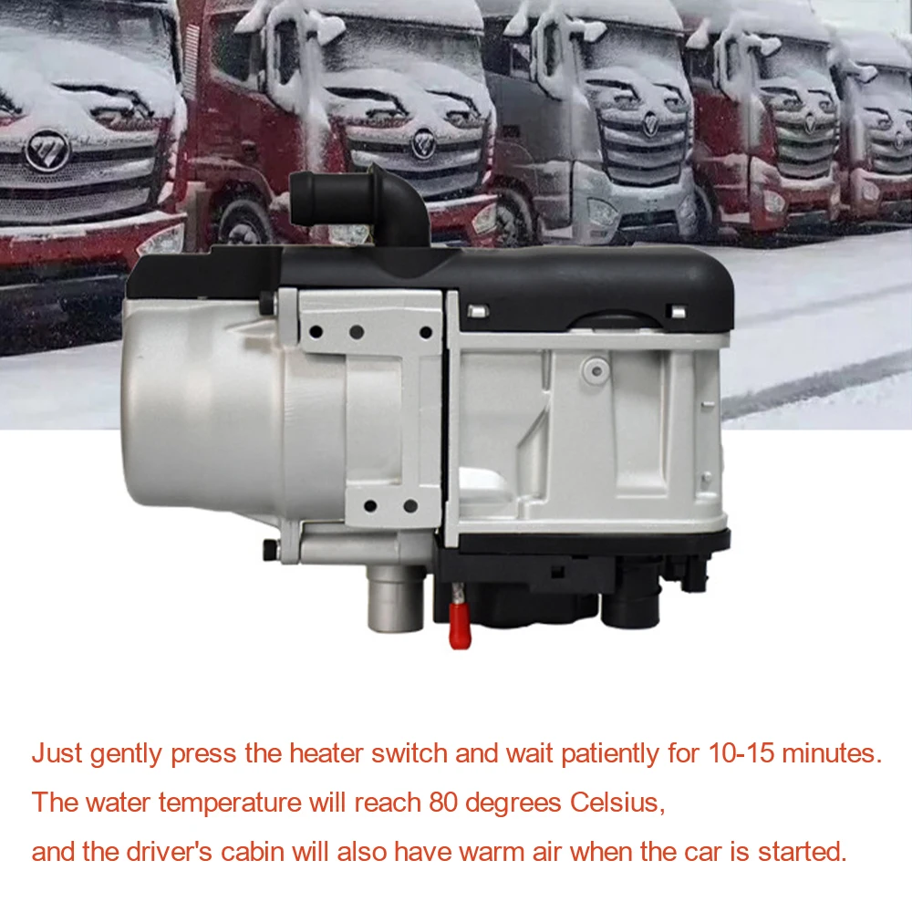 12V 6KW Diesel Parking Heater LCD Switch Gasoline Fuel Liquid Preheater For Trucks Van Car Silencer With Water Pump