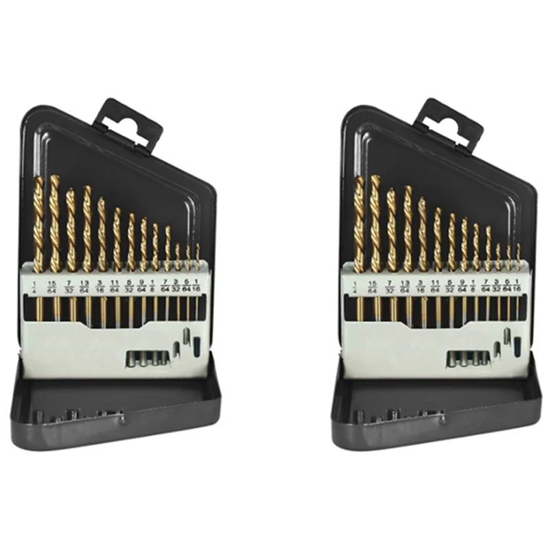 

ABPQ-26Pcs Left Handed Drill Bit Set Extractor Drill Bits For Metal Power Tools Accessories With Titanium Nitride Coating