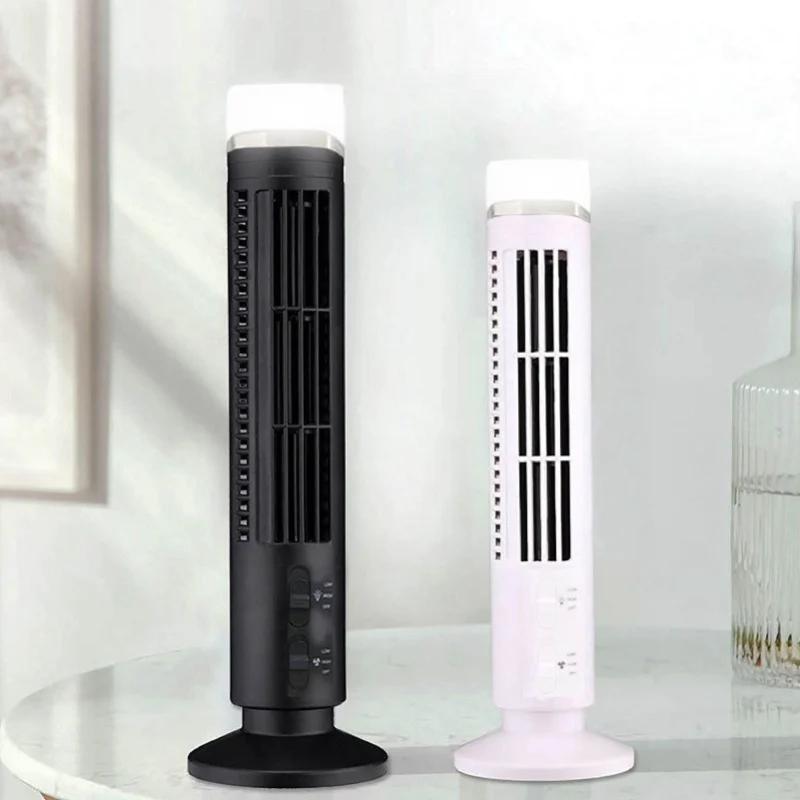 

Безлопастной башенный вентилятор Портативный USB-настольный вентилятор с подсветкой для дома, спальни, офиса