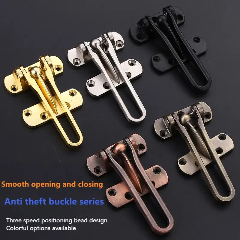 

Thickened anti-theft buckle, door lock buckle safety chain, door buckle reverse lock buckle insurance hotel door bolt