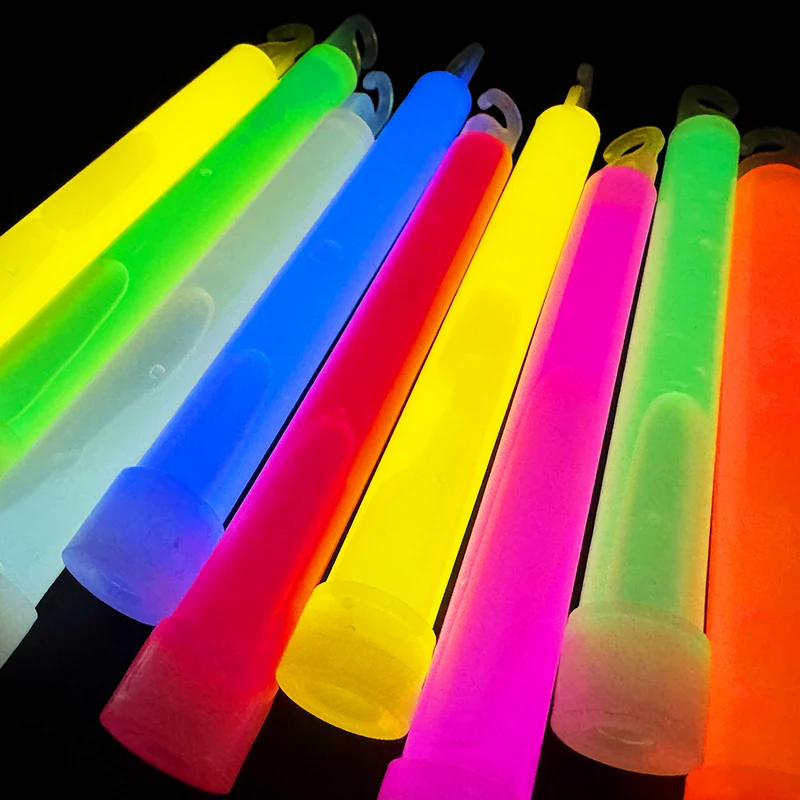 5/10 Stück Leuchtstäbe mit Haken, 15,2 cm, Fluoreszenz-Lichtstab für Wandern, Camping, Outdoor-Zubehör, im Dunkeln leuchtende Party-Dekoration – Detail 11
