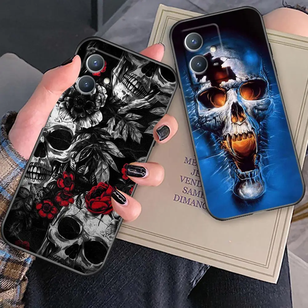 Skull Skeleton Art Funda Case For VIVO Y97 Y85 Y83 Y78 Y77 Y76 Y75 Y72 Y67 Y55 Y53 Y52 Y52S Y51 Y51S Y50 Y35 Y20 Case Capa Shell