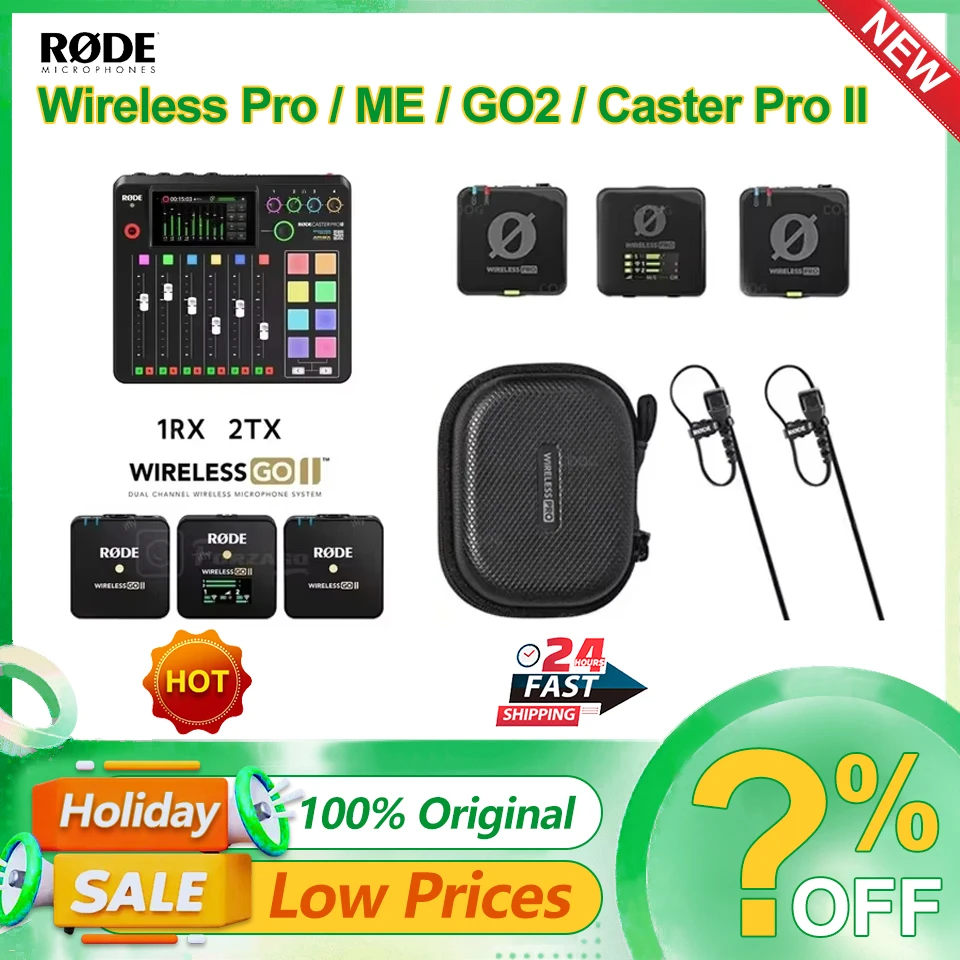 Rode Wireless Pro / GO II GO2 / RODECaster Pro II Wireless Lavalier Mic Microphone System for Android iPhone Phones Transmission