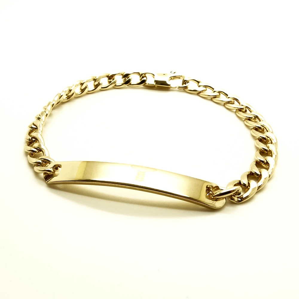 Stainless Steel Bracelet 18K Gold Plated 6MM ID Bangle 8\