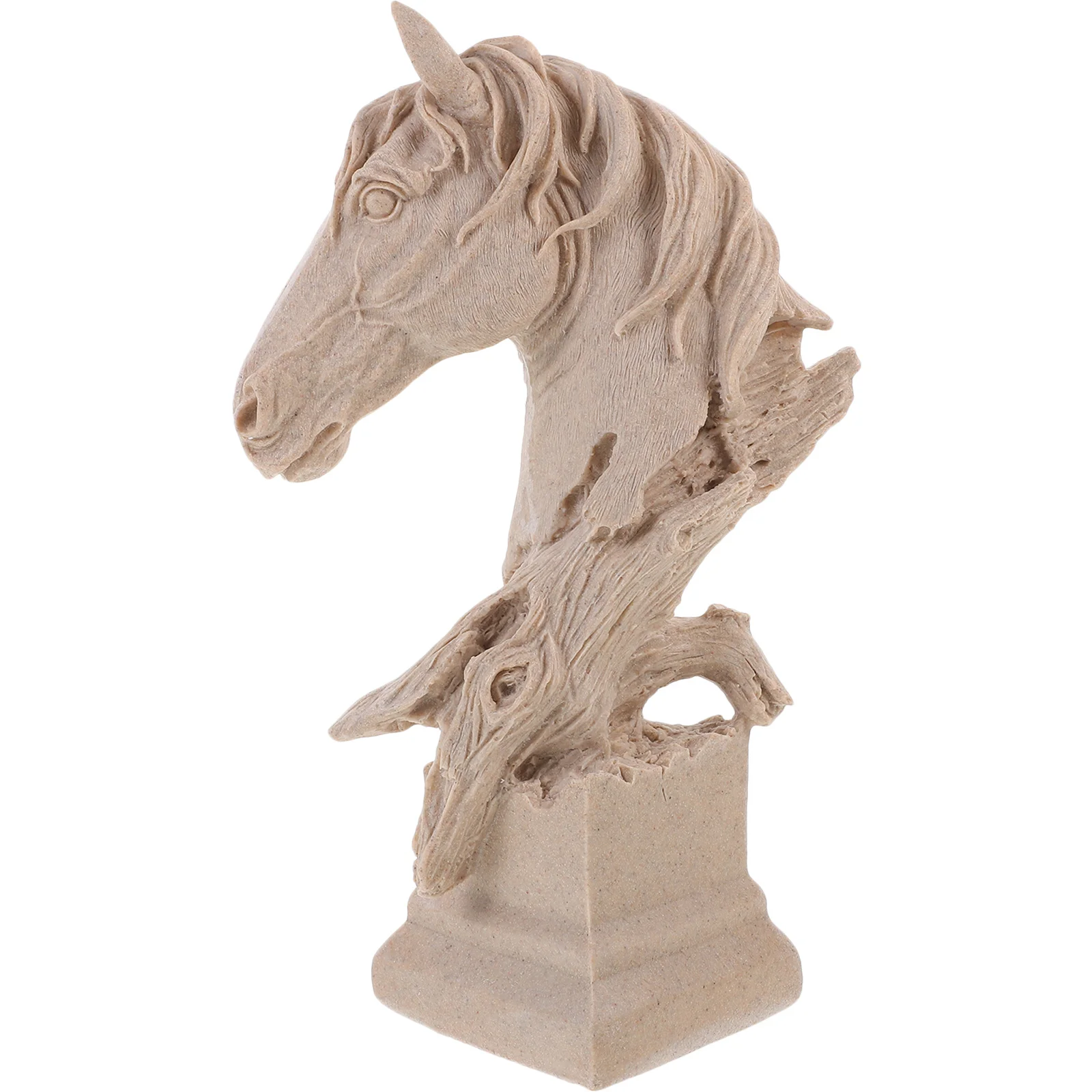 

Retro Horse Head Ornament Lifelike Resin Sculpture Home Decor Exquisite Craftsmanship Vintage Design Retro Horse Head Ornament