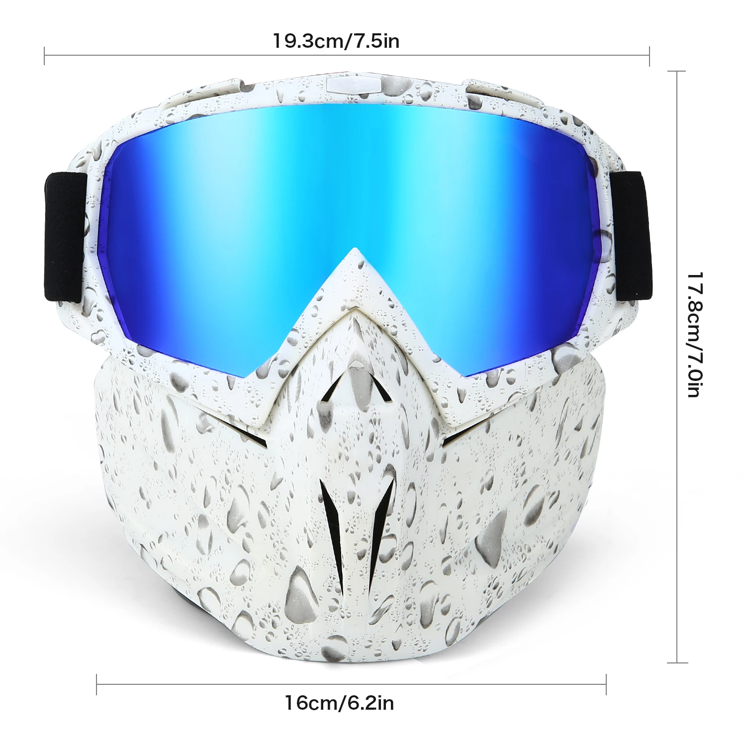 KUTOOK Skiing Snowboard Mask Winter Ski Glasses Face Mask Eyewear Snowmobile Goggles UV Protection Eyewear Windproof Snow Sports