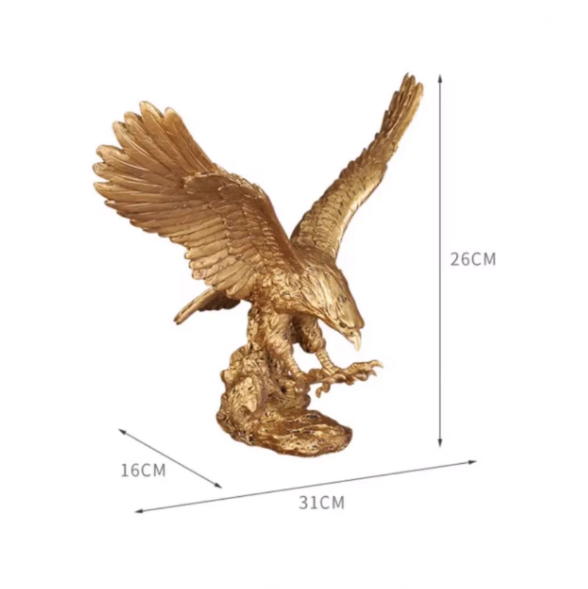Da Peng spreads his wings and eagle ornaments are displayed in the living room, office, study, eagle decoration company, hotel b