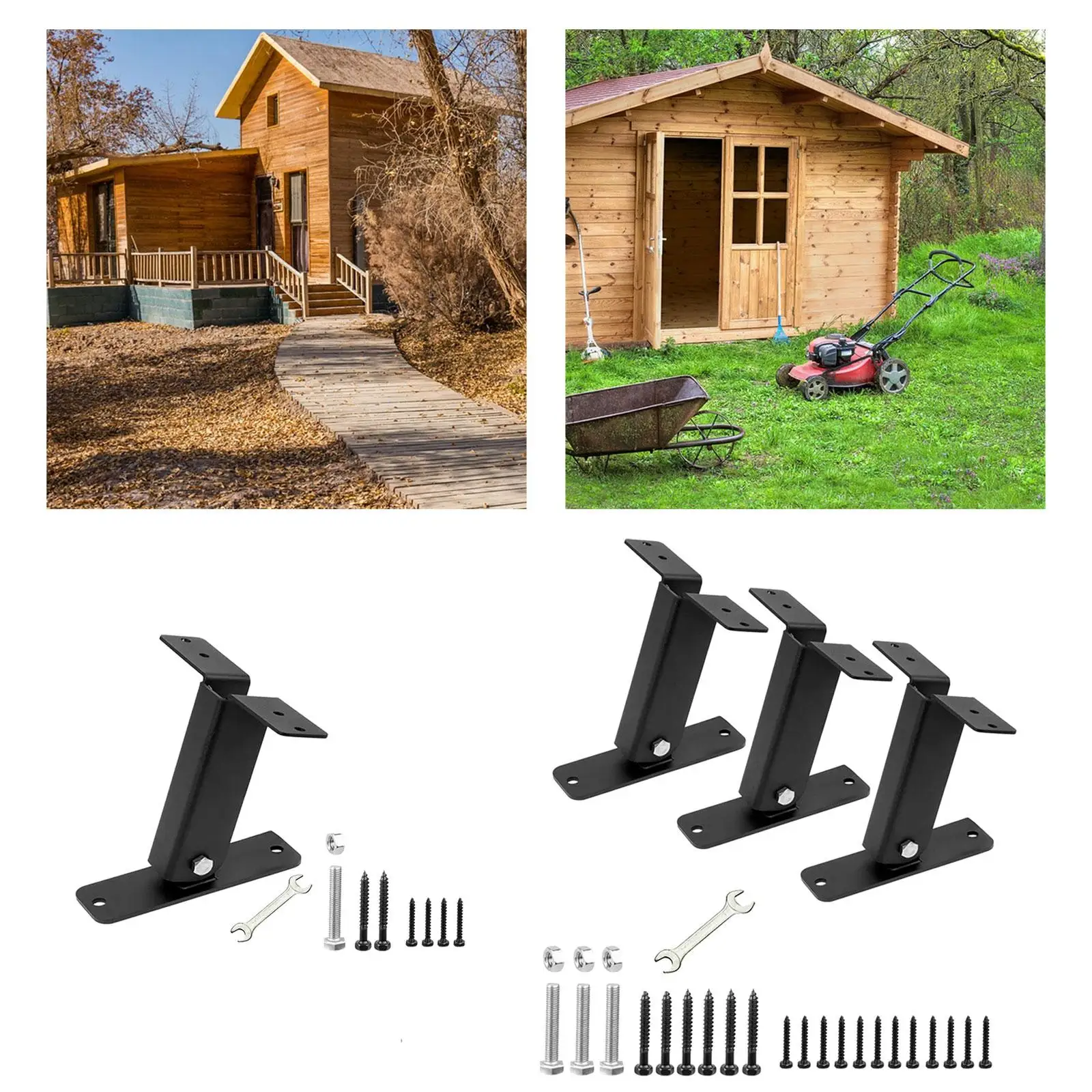 

Roof Riser Brackets Kit,Roof Mount Brackets,Black,Adjustable,Angle Sturdy Pergola Support Brackets Beam Bracket for Pergolas