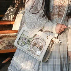 HAEX Vintage Women Ita Bags Chinese Style New Design Handbags Female Subculture Floral Chains PU Crossbody Shoulder Bolso Mujer