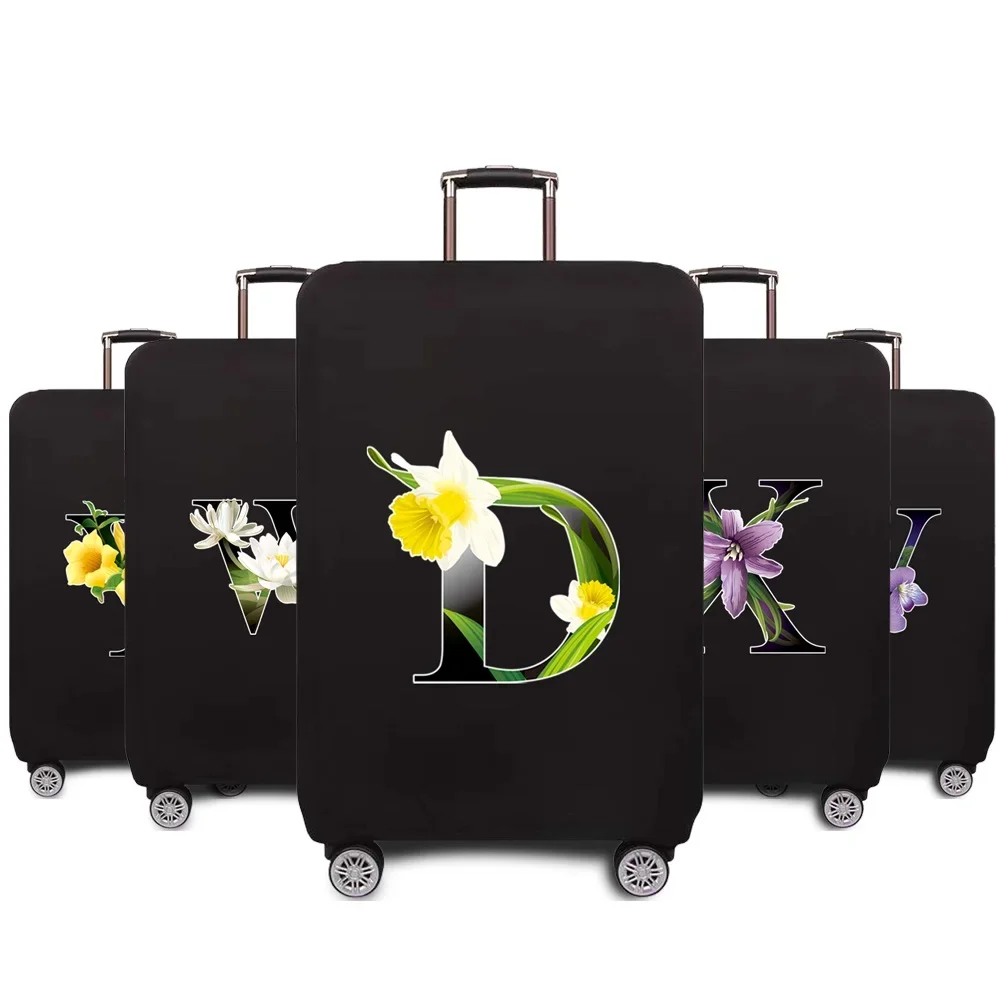 Luggage Protector Covers Travel Accessories Suitcase Cover Flower Color Pattern Series  Elastic Luggage Cover Apply 18-32 Inch