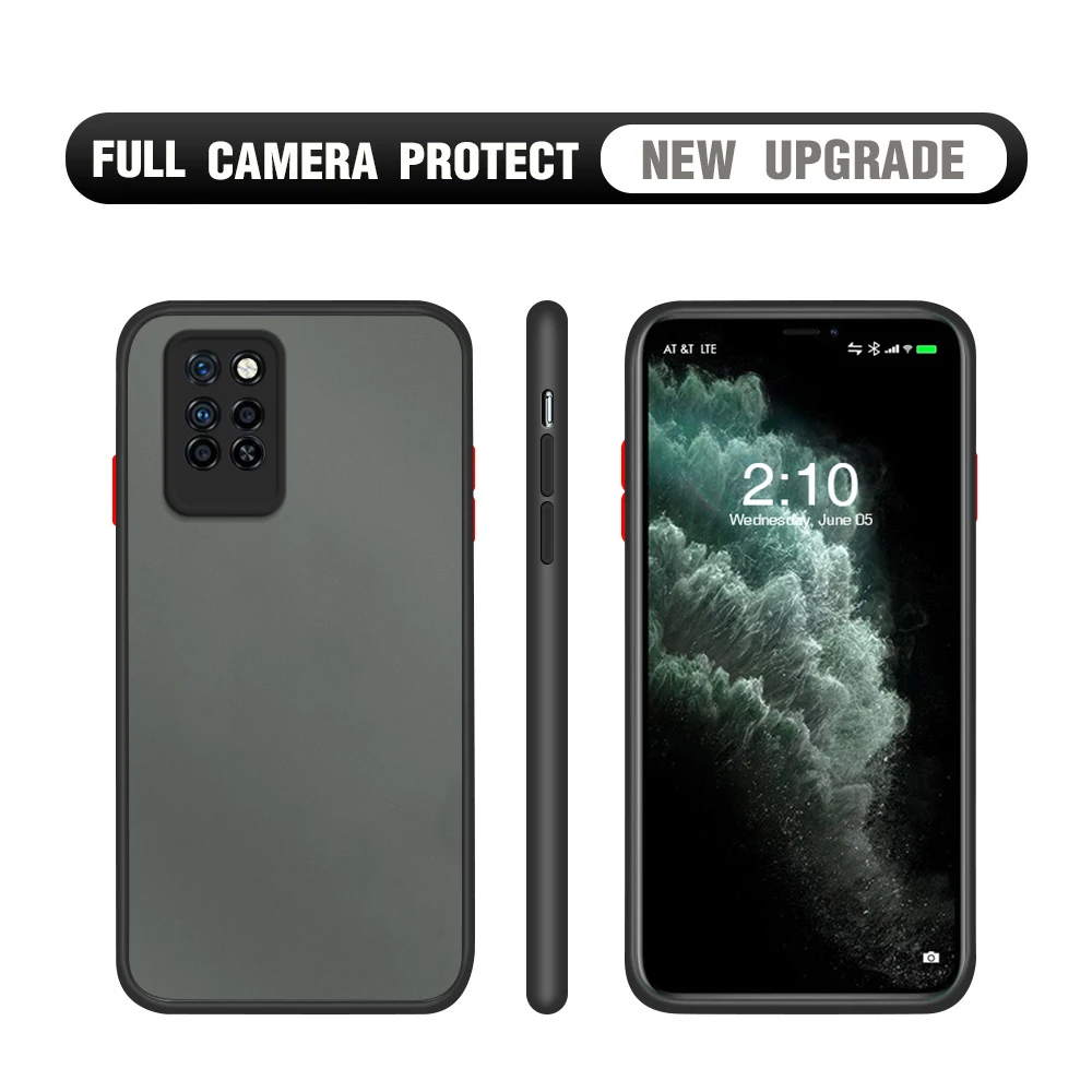 For Infinix Note 10 Pro NFC Note 8 8i 7 Ultrathin Case Skin Feeling Silicone Edge Transparent Hard Back Full Cover