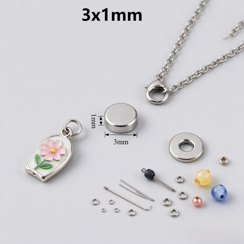 3*1mm N35 Permanent Round Disc Rare Earth Neodymium NdFeB Magnets for Office Hardware & Handicraft Making 3x1mm