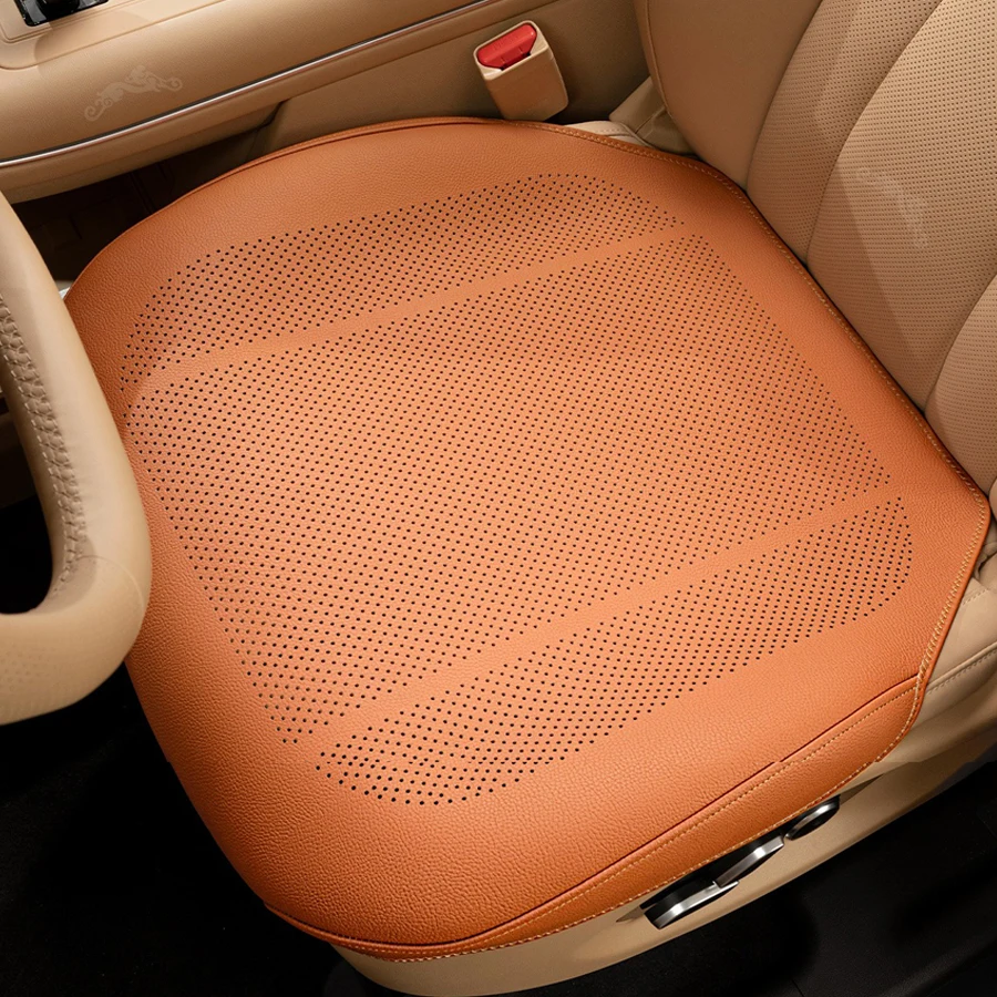 غطاء وسادة مقعد السيارة مضاد للانزلاق واقي مقعد وسادة جلدية قابلة للتنفس لمرسيدس بنز AMG A B C E S Class W204 W205 W212 W211
