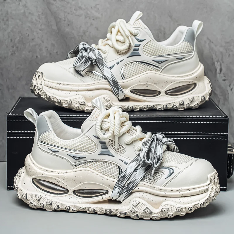 

Мужские повседневные кроссовки на толстой подошве, дизайнерские платформенные кроссовки для увеличения роста, спортивная обувь для мужчин, уличный стиль, теннисные кроссовки