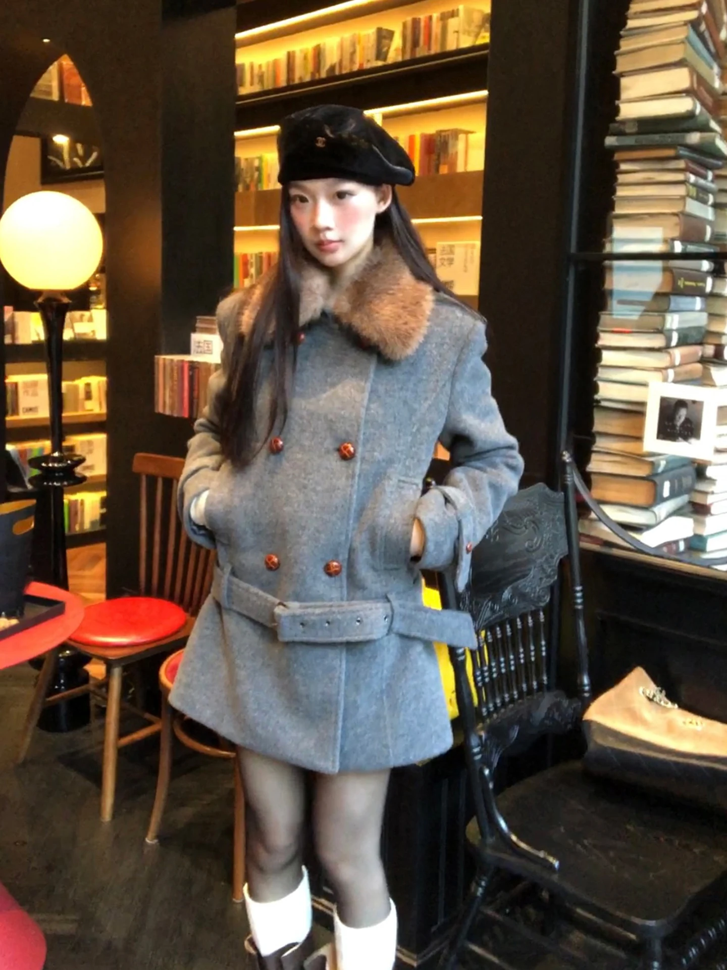 

Красное шерстяное пальто Celebri для женщин, новая зимняя коллекция 2025 года, уникальное, очень красивое, из смесовой шерсти и хлопка, верхняя одежда