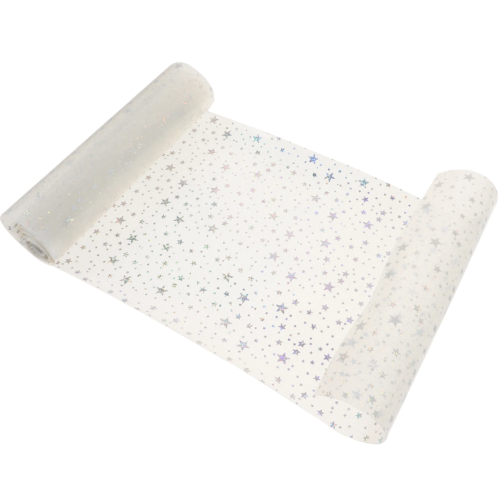 

1 Roll Sparkle Star Pattern Pvc Film Clear High Transparency Crafting Sheet Durable Material For Diy Bags Pencil Cases Shoes