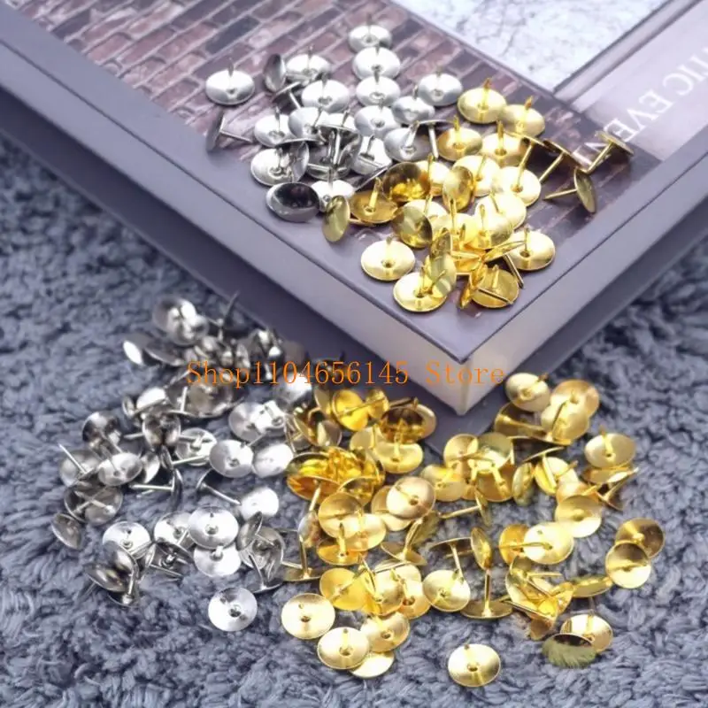 5ASD 100 ชิ้นสีหมุดโลหะสร้างสรรค์ดันหมุดตกแต่งแบบ thumbtacks สำหรับแผนที่ผนังภาพถ่ายกระดานข่าวหรือบอร์ดไม้ก๊อก